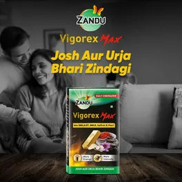 Zandu Vigorex Max with with Shilajit, Gold, Saffron & Pearl, 20 Capsules